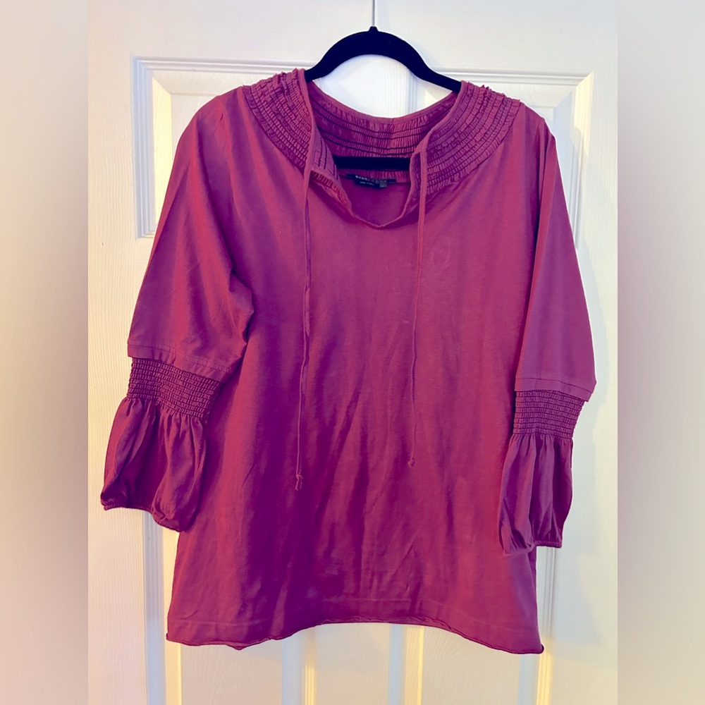 BCBG Max Azria - Large - Fuchsia Long Sleeve Shirt/Top